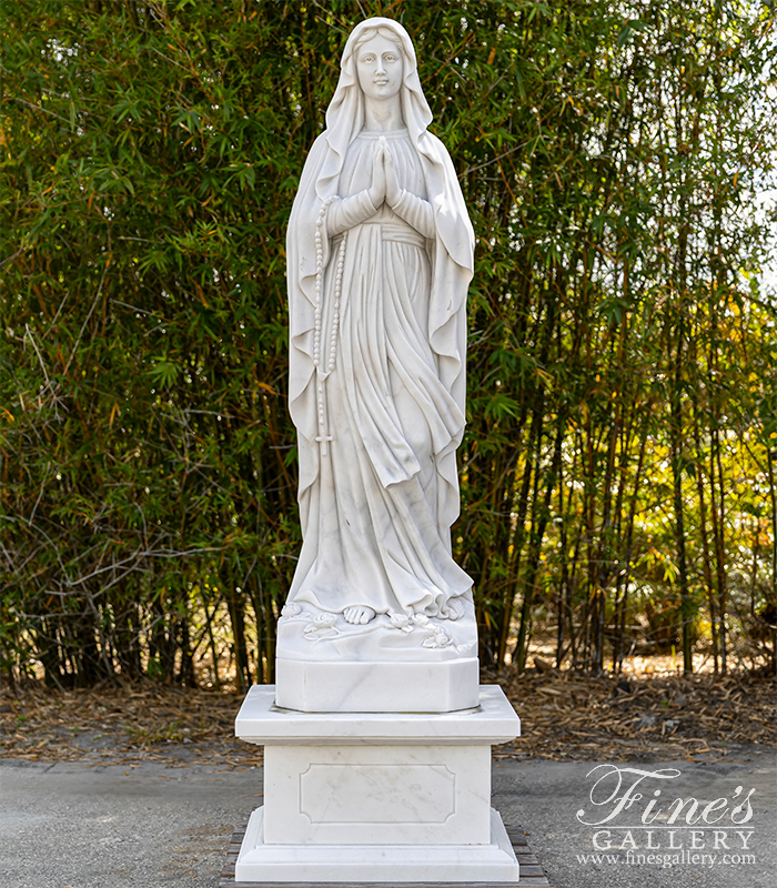 Marble Statues  - Life Size Lady Of Lourdes Marble Statue - MS-1263